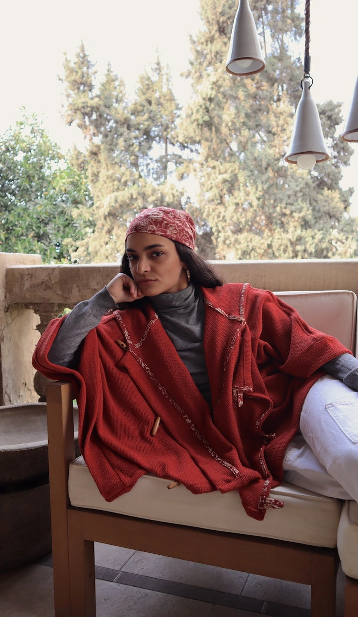Brick Moves On: Cozy Poncho Ready for Adventure